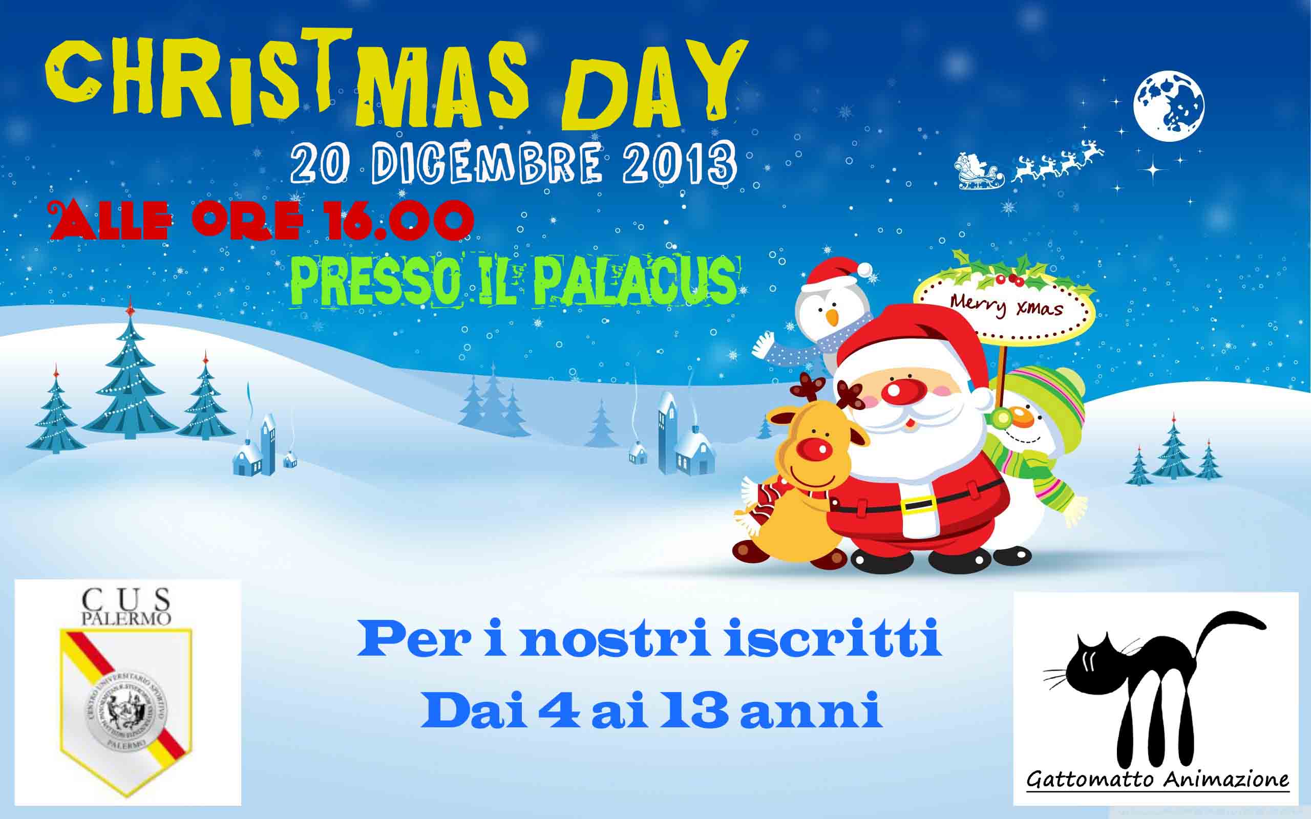 Perche Festeggiamo Il Natale.Eventi Christmas Day Cus Palermo Il 20 Dicembre Festeggiamo Insieme Cus Palermo